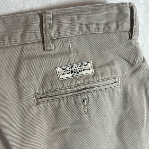 Polo Ralph Lauren 38W Tyler Short Men's Beige Flat Front Shorts - Picture 5 of 8